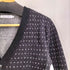 デラックス DELUXE CLOTHING ウール100 総柄 ニットカーディガン レディース import:S
