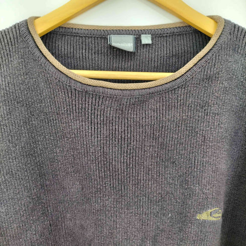 クイックシルバー Quiksilver 90-00S ロゴ刺繍 ロールネック ニット メンズ JPN:L