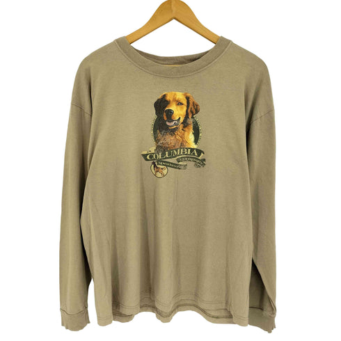 コロンビア Columbia ドッグ アニマルプリント 長袖 Tシャツ メンズ import:L