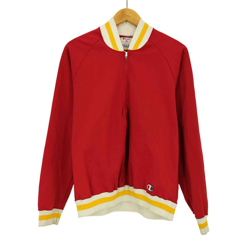 チャンピオン Champion 70-80S USA製 スクリプト タタキタグ カレッジプリント 42TALON ハーフジップ スクール ジャージ メンズ import:M