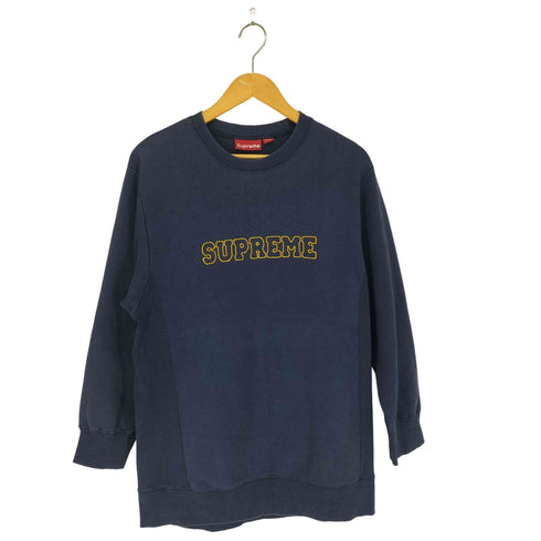 シュプリーム Supreme 90s 初期 カナダ製 フロントロゴ刺繍クルーネックスウェット メンズ L