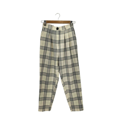 エイソス asos チェック柄 ジップフライ スラックスパンツ レディース 34