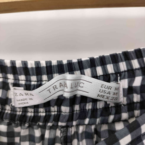 ザラ ZARA ギンガムチェック ワイドパンツ レディース M