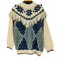 Hasting&Smith 総柄 フリンジニット レディース import:L