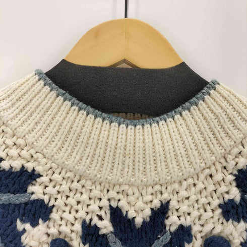 Hasting&Smith 総柄 フリンジニット レディース import:L