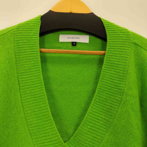 ルシェルブルー LE CIEL BLEU ウールカシミヤVネックニット レディース UK:36