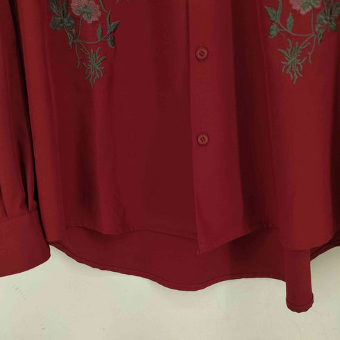 アドーンプレーン adoon plain 花柄刺繍 L/S シャツ メンズ JPN:L