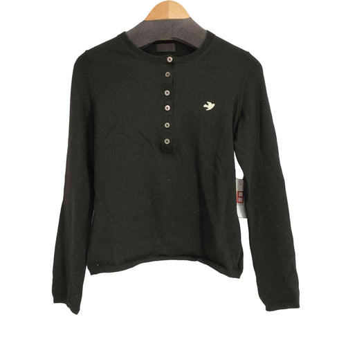 ポールスミスブラック Paul Smith BLACK ワンポイント刺繍 カシミヤヘンリネックセーター レディース import:M