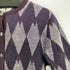 ジバンシィ GIVENCHY 80-90S GOLF ウールモヘヤ混アーガイルチェックニットカーディガン レディース import:M