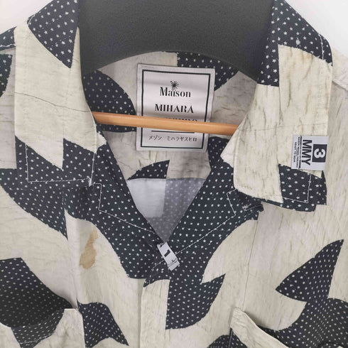 メゾンミハラヤスヒロ Maison MIHARA YASUHIRO Drunker's Path Quilt Printed HS Shirt メンズ 44