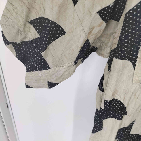 メゾンミハラヤスヒロ Maison MIHARA YASUHIRO Drunker's Path Quilt Printed HS Shirt メンズ 44