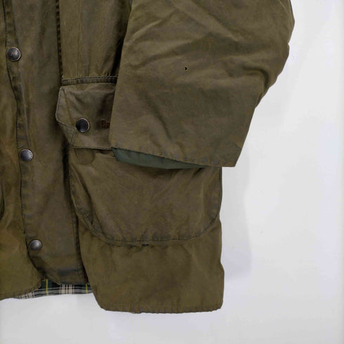 バブアー Barbour 00S 縦ワラント 英国製 裏地タータンチェック GAMEFAIR JACKET ゲームフェア オイルド ジャケット 2000年製 メンズ C40