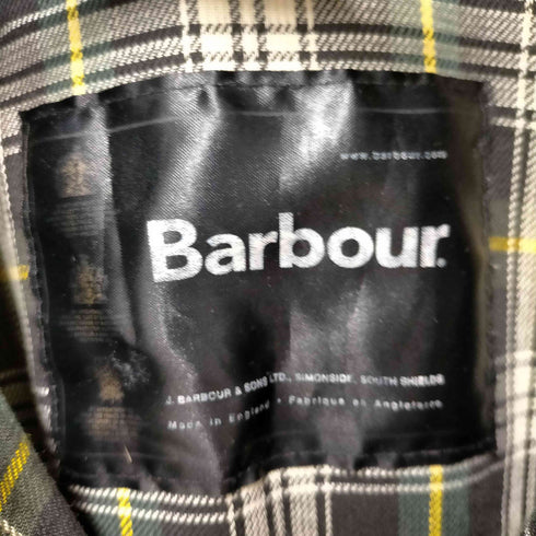 バブアー Barbour 00S 縦ワラント 英国製 裏地タータンチェック GAMEFAIR JACKET ゲームフェア オイルド ジャケット 2000年製 メンズ C40