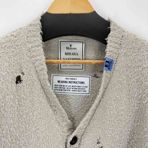 メゾンミハラヤスヒロ Maison MIHARA YASUHIRO 23AW ダメージ加工カーディガン メンズ 44