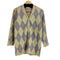 ハナエモリ HANAE MORI ウール混アーガイル柄カーディガン レディース import:M