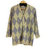 ハナエモリ HANAE MORI ウール混アーガイル柄カーディガン レディース import:M