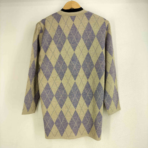 ハナエモリ HANAE MORI ウール混アーガイル柄カーディガン レディース import:M