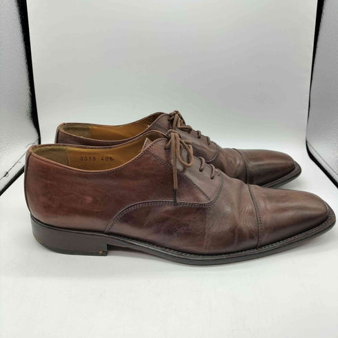 バーニーズニューヨーク BARNEYS NEWYORK イタリア製 VERO CUOIO ストレートチップ スクエアトゥ レザー ドレス シューズ メンズ 40 1/2