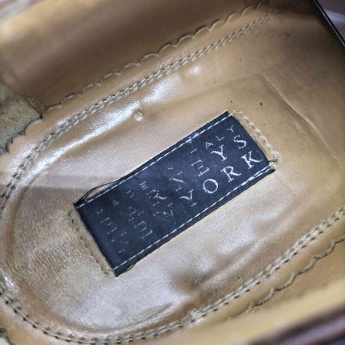 バーニーズニューヨーク BARNEYS NEWYORK イタリア製 VERO CUOIO ストレートチップ スクエアトゥ レザー ドレス シューズ メンズ 40 1/2