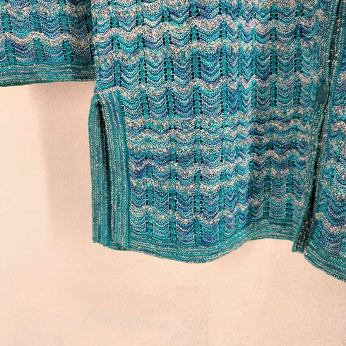 ミッソーニスポーツ MISSONI SPORTS コットンレーヨン混メッシュニットカーディガン レディース