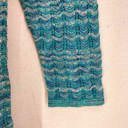 ミッソーニスポーツ MISSONI SPORTS コットンレーヨン混メッシュニットカーディガン レディース
