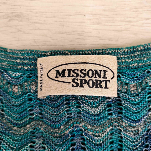 ミッソーニスポーツ MISSONI SPORTS コットンレーヨン混メッシュニットカーディガン レディース