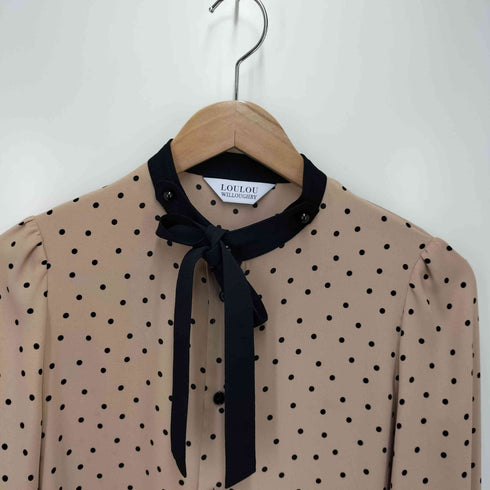 ルルウィルビー LOULOU WILLOUGHBY リボンタイ付き ドット ブラウス レディース JPN:2