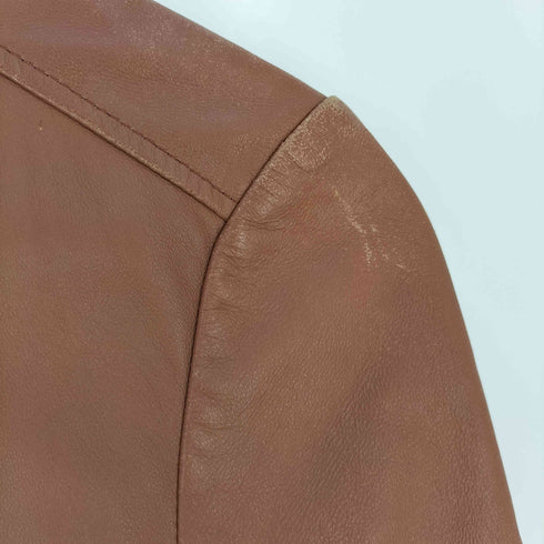 クミキョク 組曲 羊革 ラムレザー ノーカラージャケット レディース JPN:2