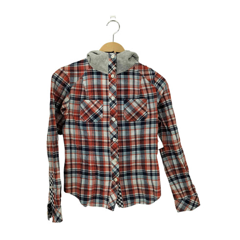 tommy girl チェック フーディ シャツ レディース S