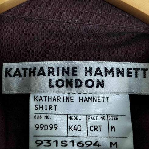 キャサリンハムネットロンドン KATHARINE HAMNETT LONDON 玉虫 レギュラーカラーシャツ メンズ import:M