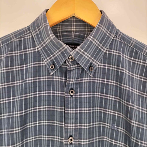 バーバリーブラックレーベル BURBERRY BLACK LABEL ロゴ刺繍 チェック BDシャツ メンズ 2