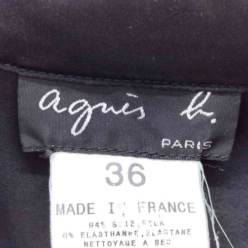 アニエスベー agnes b. フランス製 シルク ストレッチ ワンピース レディース FR:36