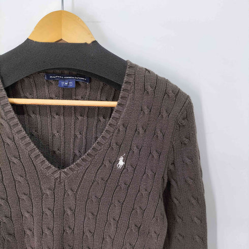 ラルフローレンスポーツ RALPH LAUREN SPORT Vネック コットンニット レディース import:M