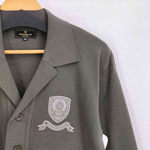 バレンザポースポーツ VALENZA PO SPORTS ウール100 ロゴエンブレムワッペン カーディガン レディース EUR:40