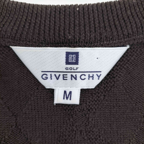 ジバンシィ GIVENCHY ウール100 アーガイルニットベスト レディース import:M