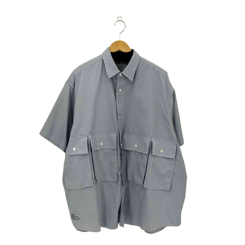フレッシュサービス Fresh Service MICRO TYPEWRITER FLAP POCKET S/S SHIRT ストライプシャツ メンズ FREE