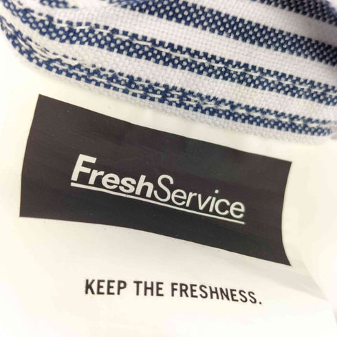 フレッシュサービス Fresh Service MICRO TYPEWRITER FLAP POCKET S/S SHIRT ストライプシャツ メンズ FREE