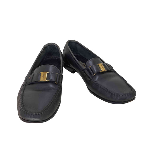 サルヴァトーレフェラガモ Salvatore Ferragamo イタリア製 ヴァラ レザー ローファー レディース US:7.5