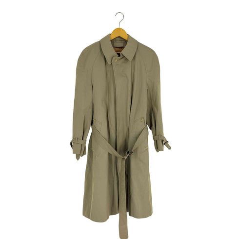 アクアスキュータム AQUASCUTUM 70-80s 英国製 裏地チェック ライナー付き 玉虫 ステンカラーコート メンズ