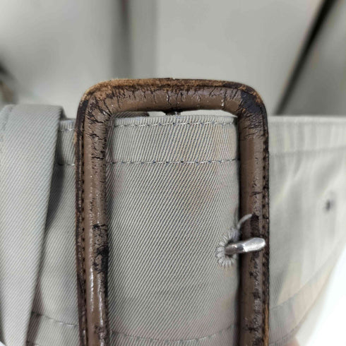 アクアスキュータム AQUASCUTUM 70-80s 英国製 裏地チェック ライナー付き 玉虫 ステンカラーコート メンズ