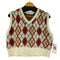 ザラ ZARA argyle vest レディース import:S