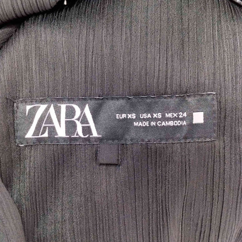 ザラ ZARA ダブルブレスト プリーツ テーラード ジャケット レディース import:XS