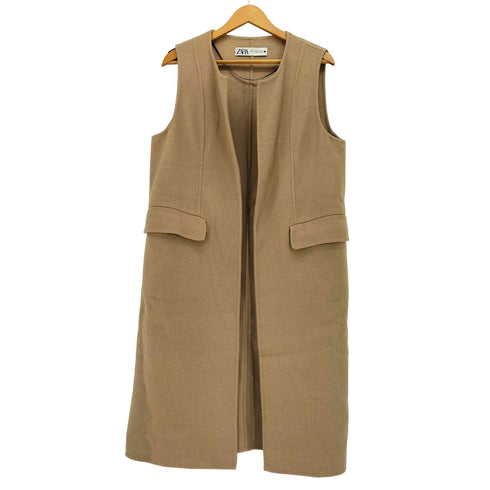 ザラ ZARA ウールブレンドロングジレ レディース M-L