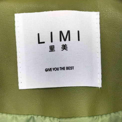 limi 里美 フェイクレザー 3Bテーラードジャケット レディース