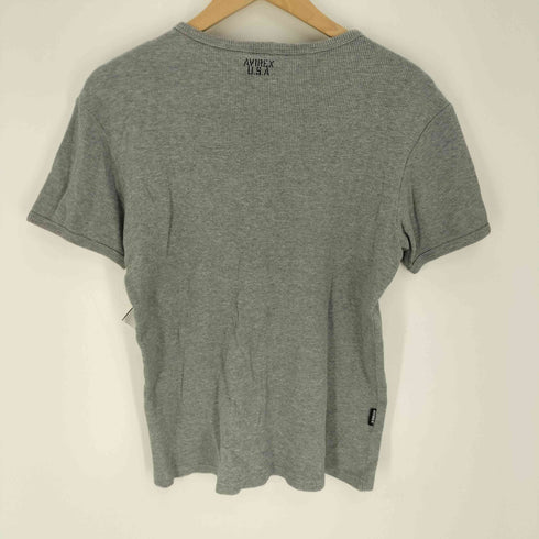 アヴィレックス AVIREX Vネック S/S ワッフル Tシャツ メンズ import:L