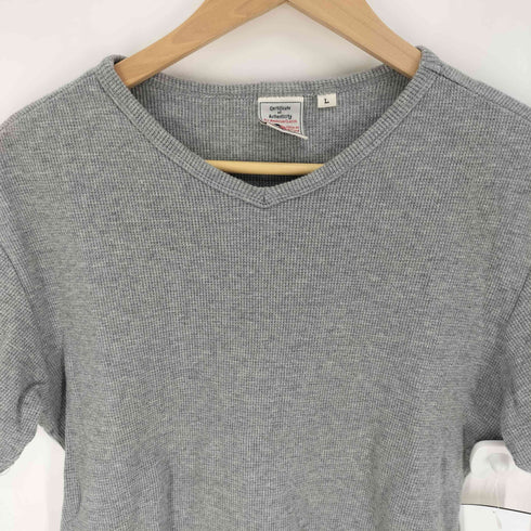 アヴィレックス AVIREX Vネック S/S ワッフル Tシャツ メンズ import:L