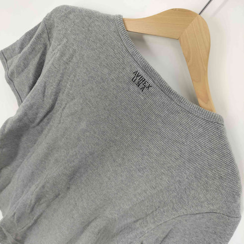 アヴィレックス AVIREX Vネック S/S ワッフル Tシャツ メンズ import:L