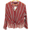 ザラ ZARA ラメ ストライプ シアー シャツ ブラウス レディース import:XS