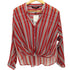 ザラ ZARA ラメ ストライプ シアー シャツ ブラウス レディース import:XS