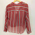 ザラ ZARA ラメ ストライプ シアー シャツ ブラウス レディース import:XS